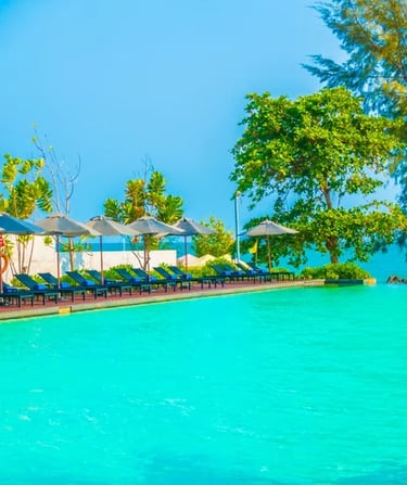 Oceanfront all-inclusive resort with infinity pool