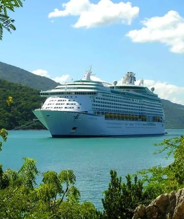 Cruise ship coming into port