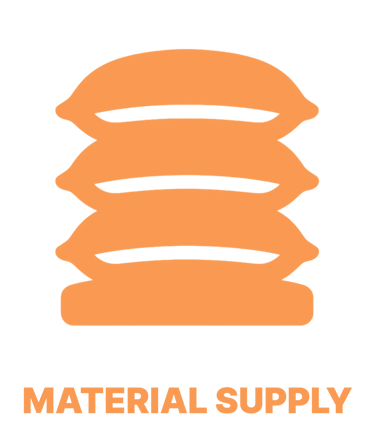 Bags of construction materials