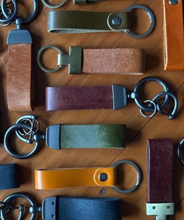 Handmade Leather Key fobs