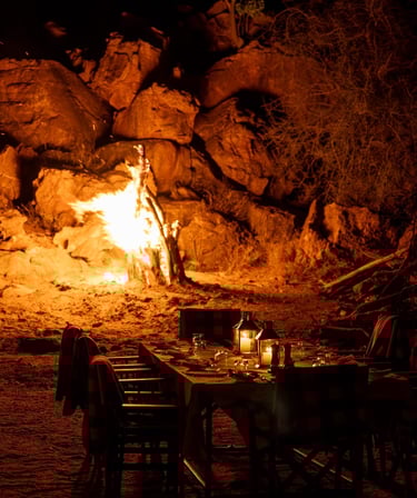 Sasaab, Kenya - bush dinner