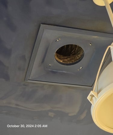 Air duct register after remediation