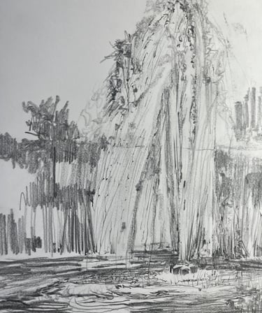 Dumfries House en plein air drawing