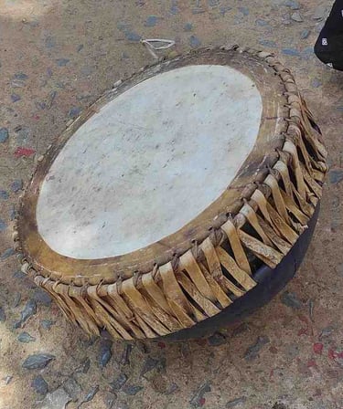 Decorative Indian Nagada Kettledrum – Handcrafted Drum for Traditional Music