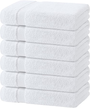 a stack of towels in a stack of six