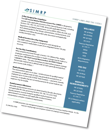 SIMRP Tax Codes Cited
