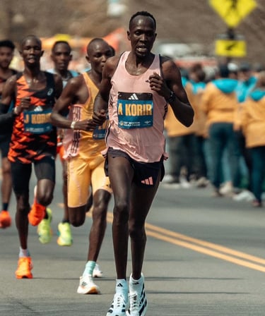 Albert Korir at Boston Marathon 