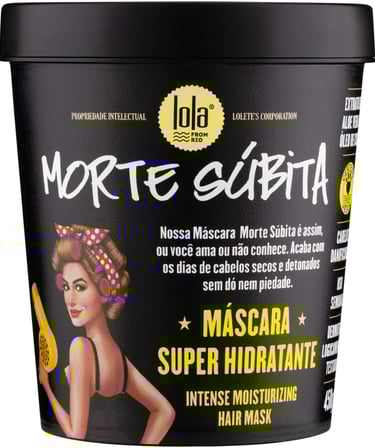 Pote da máscara de hidratação Morte Súbita visto de frente.