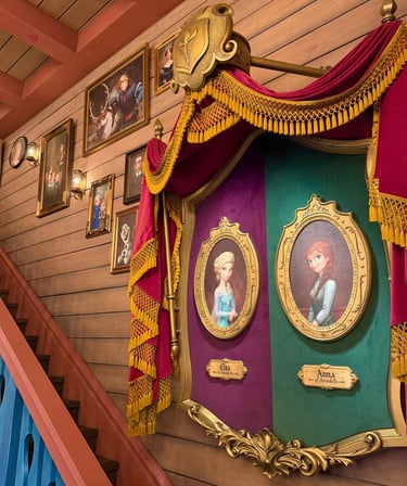Anna and Elsa at World of Frozen