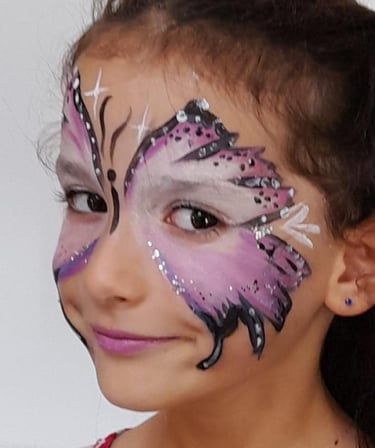 Maquillage papillon pour fille