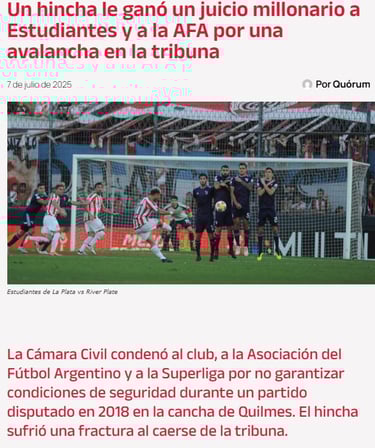 Demanda por daños en cancha de futbol