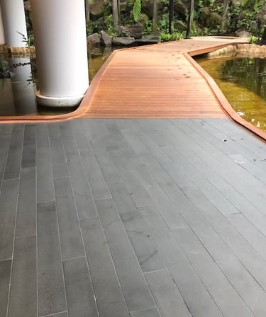 Custom basalt flooring