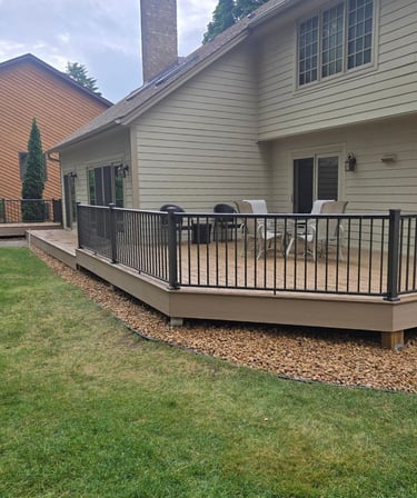 TimberTech Antique Leather with AFCO Series 300 Bronze Rails