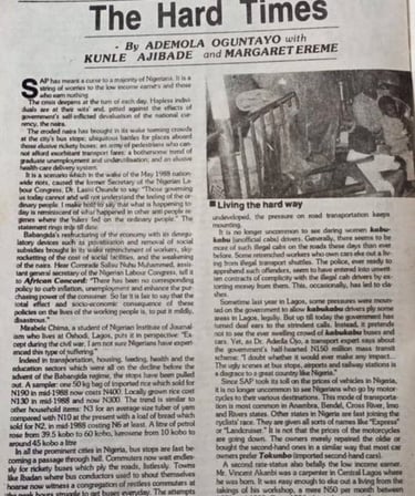 Effects of immigration in Nigeria - 1988-1990