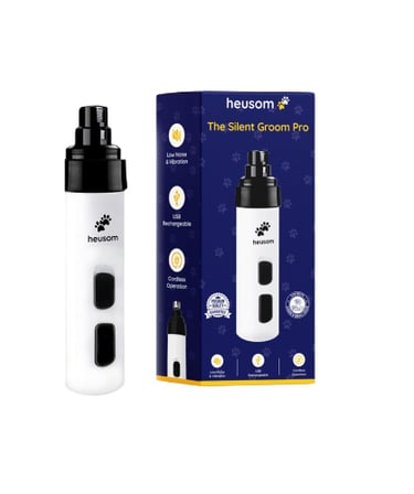 Silent Groom Pro pet nail grinder with whisper-quiet motor for dogs and cats