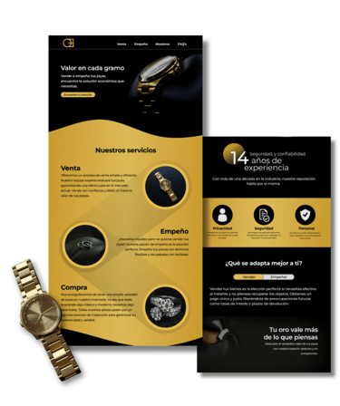 diseño web oro por euro