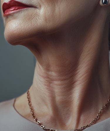 Platysmal band antiwrinkle neck lift