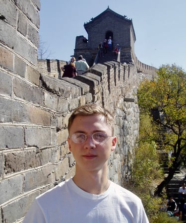 Dr. Hill at the Great Wall in China
