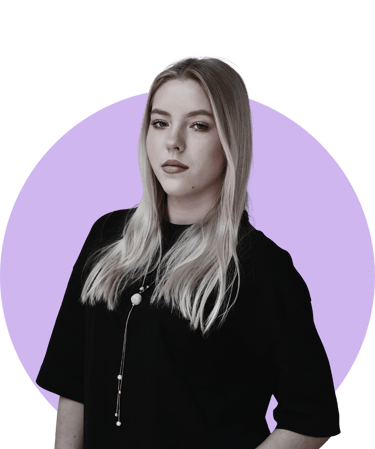 Socialinių tinklų administratorė – Social Media Lady portretas.