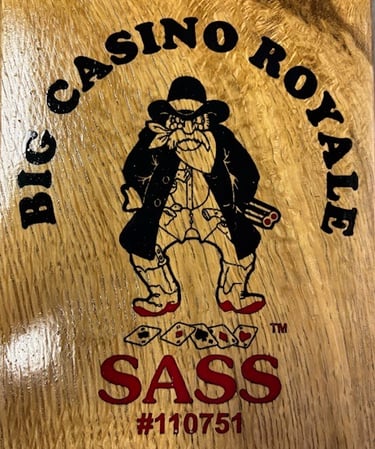 SASS gun cart plaque with epoxy fill