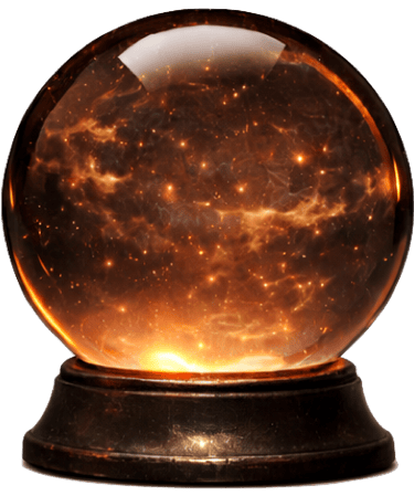 bola de cristal con nebulosa