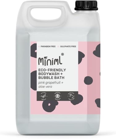 a bottle of soap soap with pink grapefruit and lavender