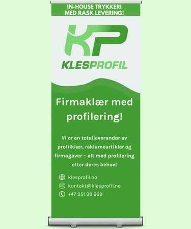 roll up banner fra klesprofil