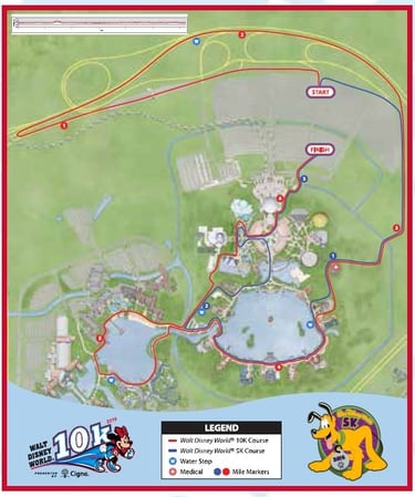 2016 runDisney Walt Disney World 10K Course Map