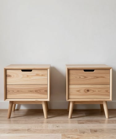 Cozy living room corner with a plush sofa and warm lighting.