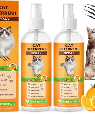 Cat Deterrent Spray with Added Citrus Essential Oil,300ml Efficient Anti-Scratch Cat Spray
