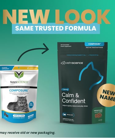 VetriScience Laboratories Composure, Calming Formula for Cats, 30 Bite-Sized Chews