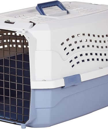 Amazon Basics Two-Door Top-Load Hard-Sided Pet Travel Carrier, 58.4 cm