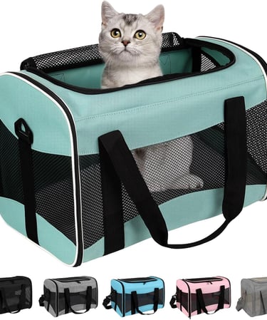 Cat Carrying Case Pet Dog Carrier Soft-Sided Cat Bag Airline Approved, Pet Travel Carrier