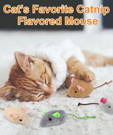 9 Pcs Cat Mouse Toys, Catnip Cat Toys, Chew Toys for Cat, Soft Plush Catnip Cat Toys