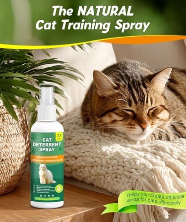 Cat Deterrent Spray - Natural & Effective Indoor & Outdoor Deterrent for Furniture Protection