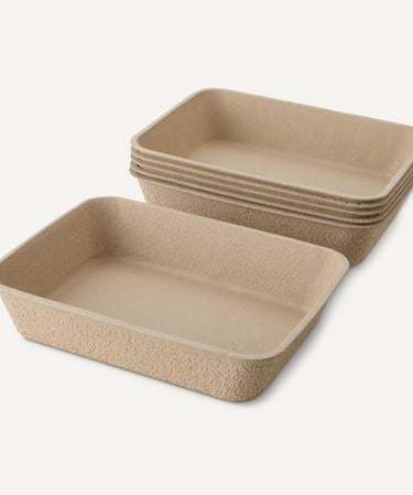 Amazon Basics Disposable Cat Litter Box, Multi-Use Travel & Home Box, 6-Pack