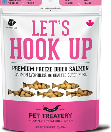 The Granville Island Pet Treatery | Freeze Dried Salmon Treats for Dogs & Cats (50g, Pack of 1)