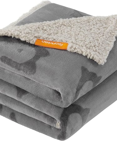 Feandrea Waterproof Dog Blanket, Sherpa Fleece Pet Throw Blanket for Medium and Large Dogs