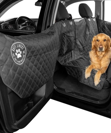 Ruff Liners XL Dog Hammock, Black – As Seen on Shark Tank – Back Seat Protector for Full-Size SUV