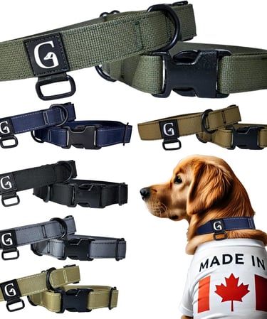GOOSEMAN’S Gear, High Strength Dog Collar, 350lb Load Tested, Mil-Spec Nylon, Made in Canada