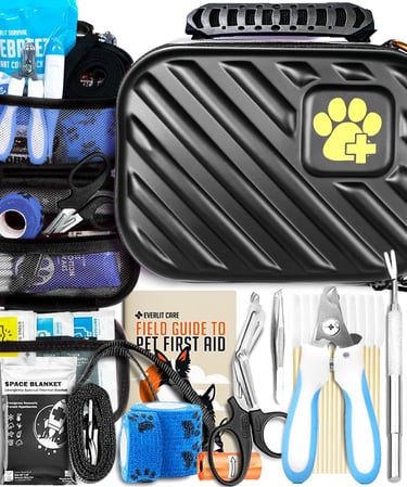 EVERLIT Pet First Aid Kit, 95 Pieces Veterinary Approved Medical Supplies Outdoor Emergency for Dogs