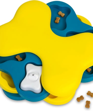 Outward Hound by Nina Ottosson Dog Tornado Treat Puzzle Dog Toy, Level 2 Intermediate, Blue