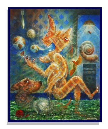 EL POETA | Obra de Arte Contemporáneo Neo-Crotálico del artista mexicano Javier Lopez Pastrana