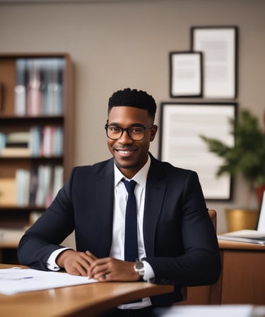 man writing on paper