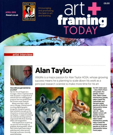 Alan Taylor Art  artist interview for Art and Framing magazine