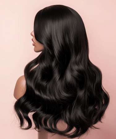 An image displaying an example of the Natural Brown Loose Curly Closure hair option.