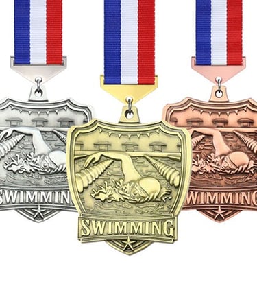 Swimming contest medals factory