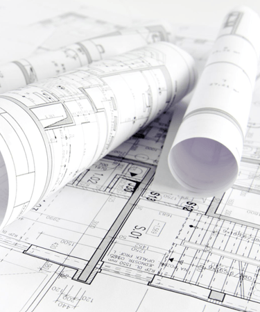 Architectural floor plan for custom home design with detailed room sizes and open layout concept