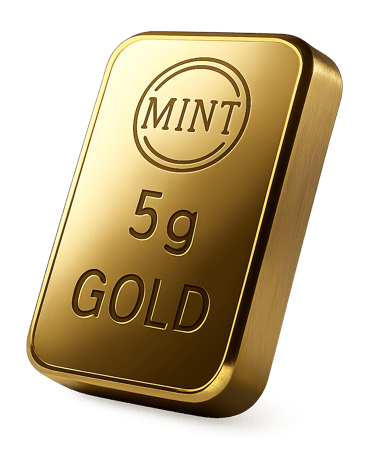 a gold bar of 50 grams of gold bars