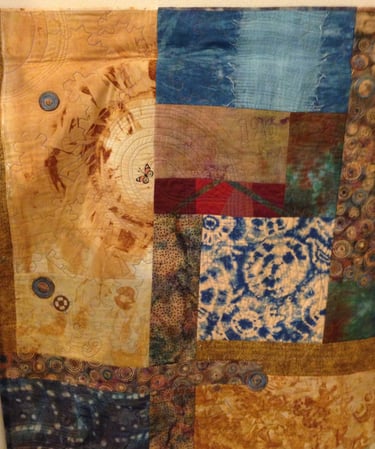 Chaos Theory by Lu Peters. Art quilt.